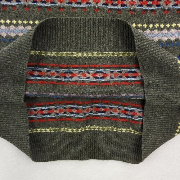 J. Crew Fair Isle Sweater 100% Lambswool Soft Multicolor Men's XL - Picture 11 of 14
